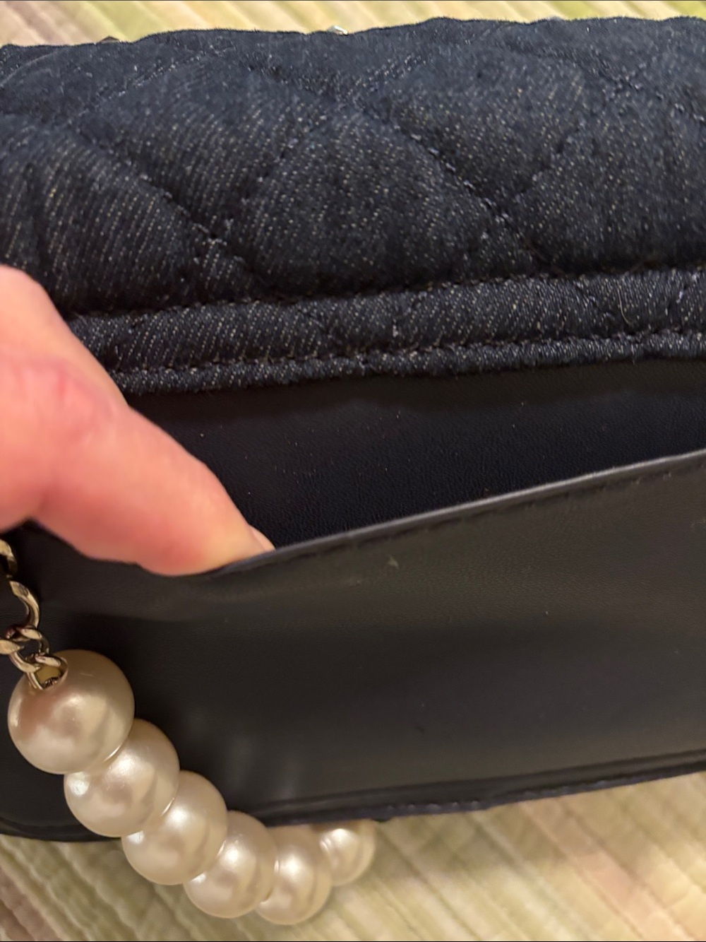 Badgley Mischka dark denim studded crossbody - Picture 9 of 9
